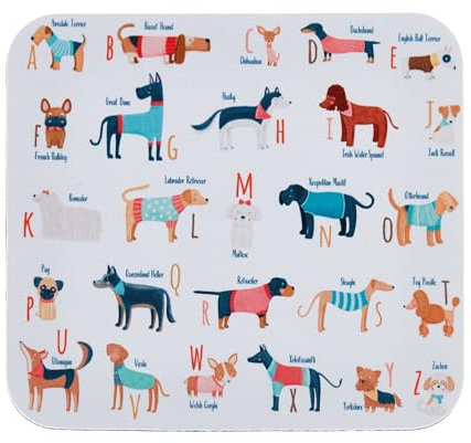 Miquelrius Tapis de Souris antidérapant, Accessoire de Bureau, Taille 200 x 200 mm, matériau Polyester à Glissement Doux, Tapis carré avec Base en Caoutchouc, Tapis de Souris pour Chiens