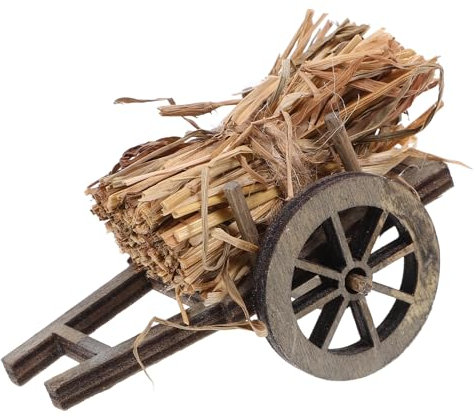 JOINPAYA 1 Jeu Jardin Micro Paysage Mini-brouette Chariot De Jardin De Conte Brouette Miniature Dollouse Chariot De Jardin Miniature Mini Wagon Chariot Miniature De Maison De Poupée Bois