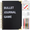 KOOMAL Bullet Journal Game Notebook with 12 Stencils, Yearly Finance Spending Tracker Bundle, Summer Bucket List, Credit Score Tracker/Monthly Budget/Debt Challenge/Savings Log, Etc