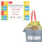 HW CASA 40 Pezzi Sacchetti Spazzatura Ecologici da 110L in LDPE Riciclato,Sacchetti per la spazzatura profumati con manico scorrevole,Dotati di sistema antigoccia,Perfetti per Casa,Blu Giallo