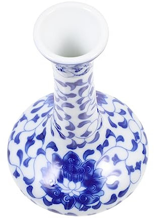 Garneck Porzellan Blumenvase Weiß Keramik Handbemalte Dekorative Vase Wohnkultur