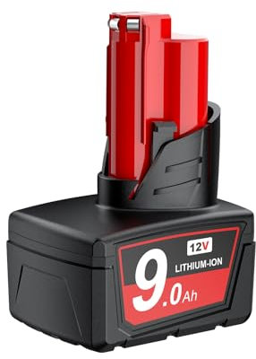 9000mAh Battery for Milwaukee M12, Powtree Replacement for Milwaukee Battery XC 48-11-2410 48-11-2420 48-11-2411 48-11-2401 48-11-2402 Cordlees Power Tools