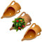 Generico Lot de 3 pots de fleurs en terre cuite, design incliné, avec trou de drainage, 15 cm, couleur terre cuite