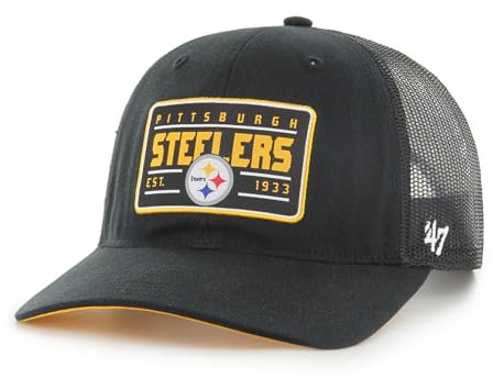 '47 Pittsburgh Steelers NFL Hardline Trucker RF Unisex Basecap - Schwarz