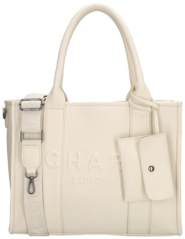 Charm London Damen Shopper Tasche - Elegante Handtasche mit Abnehmbarem | Schulterriemen, Crossbody Bag mit Telefonfach und Reißverschluss, Inklusive Etui