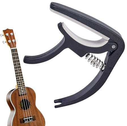 Cejilla para guitarra – Cejilla de resorte para guitarras clásicas y acústicas | Pinza para afinación de liberación rápida con diseño ergonómico, apta para músicos que tocan guitarras folk