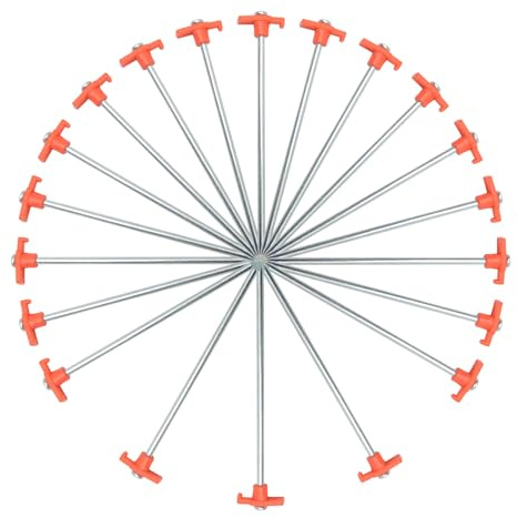 Shaersu Camping Stakes - Camping Tent Ground Anchors for Grassland | Heavy Duty Outdoor Tarp Pitching Nails Canopy Spikes for Trekking Beach Garden Mountain Hiking