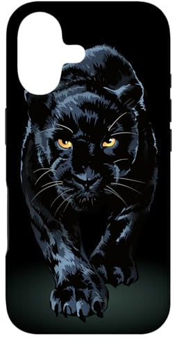 Hülle für iPhone 17 Black Panther Walking Toward Shadow – Geschenk für Wildkatzenliebhaber
