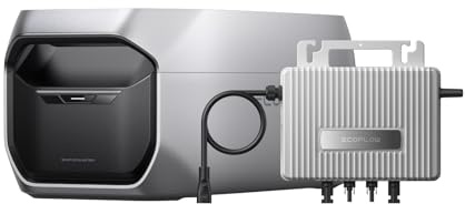 EcoFlow Delta 3 Max Plus Zusatzbatterie 2 048 Wh LFP-Batterie, 0% VAT WLAN Stream Mikrowechselrichter 800W, Plug & Play, stapelbar, erweiterbare Notstromversorgung für Camping, Zuhause, Wohnmobile