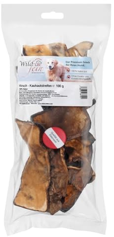 Wild & Fein Hirsch Kauhautstreifen 100 g - Kauartikel für empfindliche Hunde