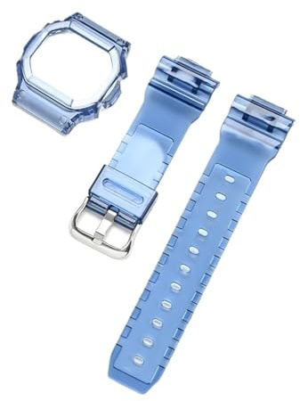 Armband + Gehäuse kompatibel mit Casio G-Shock, kompatibel mit DW-5600, DW-5000, GW-M5610, G-5600, GLX-5600, TPU-Silikon-Ersatzband, Uhrenzubehör