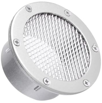 Prise d'air universelle de 3 pouces pour voiture compatible avec entrée d'air de pare-chocs de course filtre à air froid grille de conduit d'air(3inch silver)