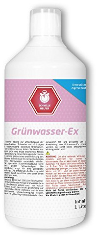Grünwasser- EX Algen 1 liter Algenvernichter Koi Teichpflege Teich Algen