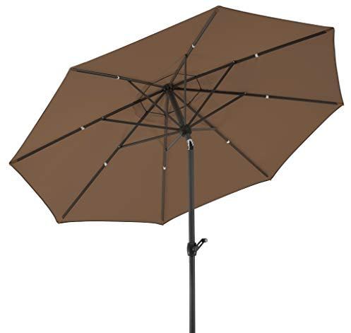 Schneider Sonnenschirm Adria, mocca, 300 cm rund, 684-69, Gestell Alu/Stahl, Bespannung Polyester, 7 kg