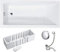 VBChome Badewanne 160x70 cm Rechteck Acryl Weiß – Komplettset mit Styropor-Wannenträger & Ablaufgarnitur Chrom – Hygienisch & wärmeisoliert – Antibakteriell & schallgedämmt – Moderne Design-Wanne