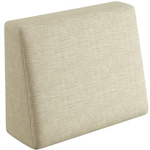 sunnypillow Palettenkissen mit abnehmbarem Bezug Kaltschaum Palettenauflage Palettenpolster Palettensofa Sitzkissen Rückenlehne Indoor Outdoor Seitenkissen 60x40x20/10cm Cremefarben