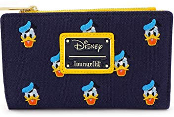 Loungefly x Disney Donald Duck All-Over Print Embroidered Canvas Zip Wallet
