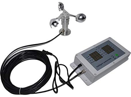 CGOLDENWALL Windgeschwindigkeitsmesser, Anemometer, Temperatursensor, Sensor für Schiffskranturm Alumiunm sensor