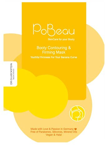 PoBeau® Push-Up Hydrogel Po-Maske mit Lifting-Effekt - Formt und strafft dank des ultimativen Wirkstoffs Actigym - Glättet Cellulite sichtbar