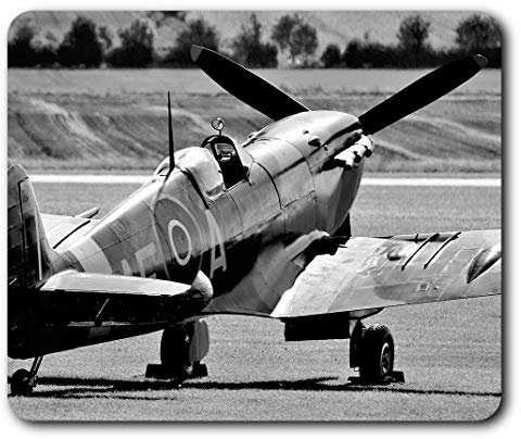 Confortable Tapis de Souris - Aviation Avion Vintage Spitfire 23,5 x 19,6 cm (9,3 x 7,7 Pouces) pour Les Ordinateurs et Ordinateurs Portables, de Bureau, Cadeaux, Base antidérapante - RM12729