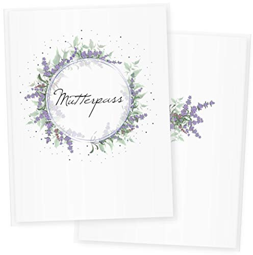 Mutterpasshülle 3-teilig, Mutterpass Hülle, Schöne Geschenkidee für Babyparty (Mutterpass DE, Boho 6)