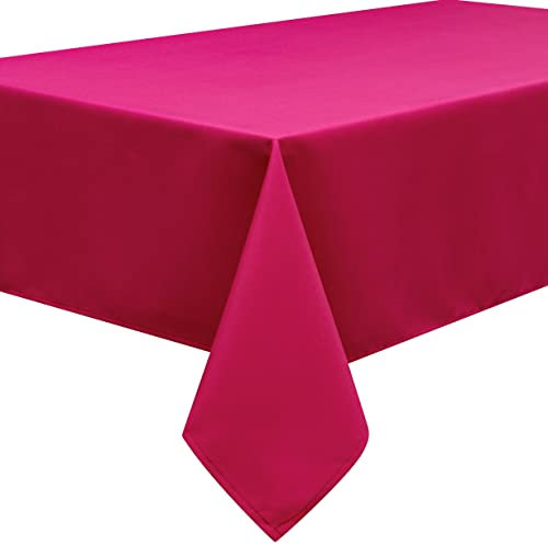 Qualitäts Tischdecke Textil Eckig 140 x 200 cm, Fuchsia Rosa