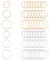 UNICRAFTALE 48pcs Verbindungsringe 19.5/15.5/12mm Edelstahl Rahmen Verbinder Anhänger Golden Verbindungsringe Schmuck Harz Rahmen Anhänger Für Armband Halskette Schmuckherstellung