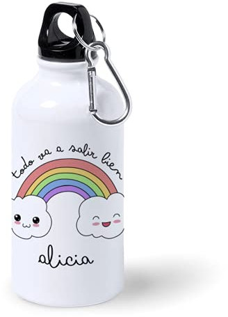 Botella de Aluminio Personalizada Infantil Todo Va A Salir Bien (400ml)