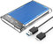 ORICO Hard disk esterno USB 3.0 a SATA Caddy Reader (pannello in alluminio) per SATA III SSD HDD da 2,5, compatibile con Windows, Mac OS (blu)