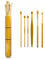 Waschbarer Wattestäbchen - Capeebara - Wiederverwendbare Ohrenreiniger - Edelstahl - (6er-Set) (Gold)