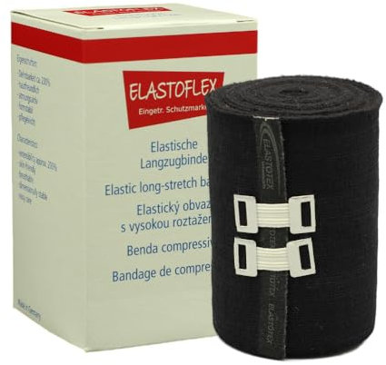 ELASTOFLEX Langzugbinde 10 cm x 7 m Black (gedehnt 200%) - 1 Stück