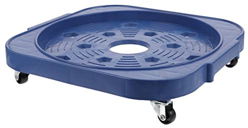 Lurrose Gas Tank Halter Anlage Schwere Eisen Topfpflanze Stehen Mit Räder Topf Rack Auf Rollen Trolley Rollen (Blau)
