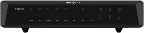 Musician Phoenix USB Audio Interface Converter USB/Optiacl/Coaxial/AES/EBU/External Clock Input IIS/AES/EBU/Opt/Coax Output DSD512 24Bit/768kHz STM32F446 Desktop Home Audio Stereo Interfaces (Black)