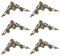 FOMIYES Stück Bucheckenschutz Im Vintage-Stil Bronzefarben mit Horn-blumenmotiv für Schachteln Bücher Scrapbooks Alben Ecken Dekorativ