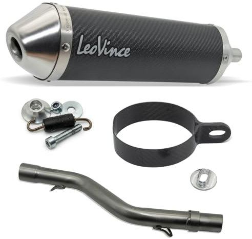 Endschalldämpfer LeoVince SLIP-ON X-FIGHT, Carbon, Edelstahl Kappe, mit Zulassung für Beta Enduro/Motard
