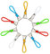 SZCXDKJ Towel Clips Pack of 10 - Multicolour Hanging Hooks for Bathroom Storage & Kitchen Accessories Storage - Hangers with Clips for Hanging Tea Towel, Beach Towel & Bath Towel
