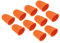 PATIKIL 0.87 10Pack Gummi Fingerspitze Silikon Daumen Fingerkuppen Schutz Abdeckungen Schutzpolster Fingerhut Griffe für Büro Zählen Nähen Orange XL Größe