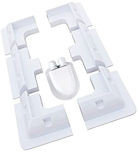 OBLLAR Soportes de montaje para panel solar, kit de soporte de esquina de ABS, 7 piezas, sin taladros, ampliamente utilizado en techos de caravanas, vehículos, furgonetas, cobertizos, garajes, barcos