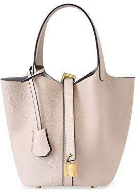 JYDQBAIS Ladies Handbag Female Bucket Shoulder Bag - Vegetable Basket Travel Luggage Commuter Student Bag, Off-White