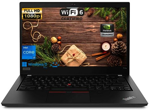 Lenovo ThinkPad P14s Laptop, 14 FHD Display, Intel i7-1165G7 Processor, NVIDIA Quadro T500 Graphics, Backlit Keyboard, Fingerprint Reader, microSD Card Reader, Windows 11 Pro (24GB RAM | 2TB SSD)