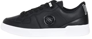 Just Cavalli Herren Sneaker mit Tigerkopfapplikation, Schwarz , 44 EU