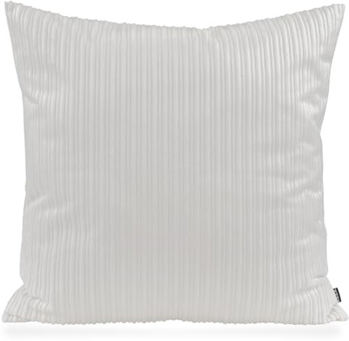 H.O.C.K. Precious Cord Kissen inkl. Füllung Hocker Größen (70x70cm, weiß)