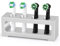 MOLEDINO Porta Testine Spazzolini Elettrico,Compatibile con Testine Spazzolino Oral B, Supporto Spazzolini Alluminio per 4 Testine,Portaspazzolino Base Antiscivolo da Bagno Rettangolare (Argento)