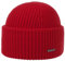 Stetson Classic Uni Wollmütze Damen/Herren One Size (ca. 54-58 cm) - Made in Italy - Aus 100% Wolle - Gestrickt - Beanie mit breitem Umschlag - Länge 23 cm - Herbst/Winter rot One Size