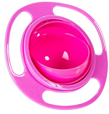 Non Spill Feeding Toddler Gyro Bowl, 360 Degrees Gyro Bowl, Unspillable Snack Toddler Bowl, Anti Spill Bowl,Magic Bowl for Babies Kids, Toddler Mess Snack Bowls with Lid