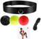 PEKMAR Boxen Reflex Ball mit Kopfband, Home Boxen Training Ball, verstellbares Stirnband, Reaktionsball, Bungee-Cord Verwendet, 3 Schwierigkeitsstufen, für Boxtraining Mixed Martial Fitness Arts