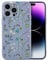 RALEAVO Flower Case for iPhone 14 Pro, Liquid Silicone Shockproof Protection Case Cover for Girls Women with Aesthetic Cute Floral Patterns Soft Slim Phone Case for iPhone 14 Pro 6.1-Grey