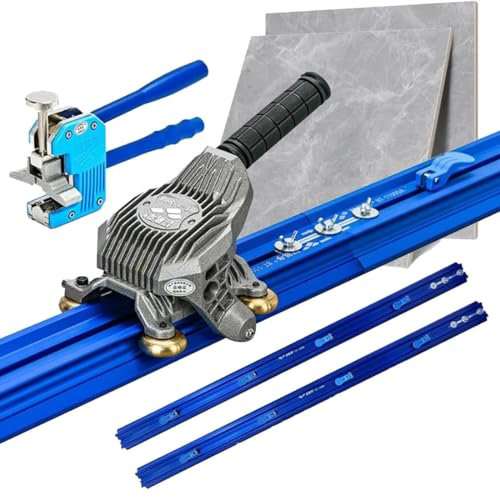 Large Format Tile Cutter Machine with Suction Cups, Tile Push Knife, and Plier - Effortlessly Cut Ceramic and Porcelain Tiles up to 3.8m