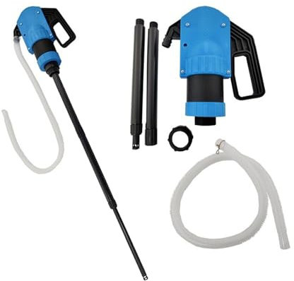 Inscrip Hebel Fasspumpe, Handhebelpumpe Fasspumpe, Fasspumpe, Handpumpe, Kurbelpumpe, Umfüllpumpe, Batteriebetriebe für Diesel, Wasser, Ölfasspumpe, Dieselpumpe, Motoröl, Benzinspumpe | 50L/min