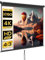 HOMCOM Écran pour projecteur 120 Pouces, Format 16:9/4:3, réglable, écran de Projection Compact, 244 x 183 cm, Noir et Blanc